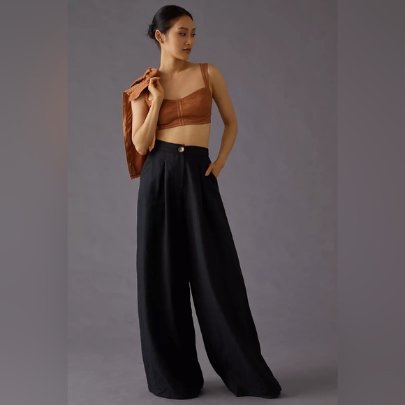 NWT ANTHROPOLOGIE | Seamed Corset Women’s Mango Red Orange - Picture 4 of 13